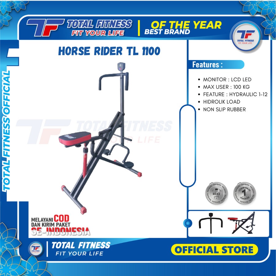 TOTAL GYM - Alat Olahraga Fitness Horse Rider TL 1100 Home Squat Pelangsing Tubuh - Image 2