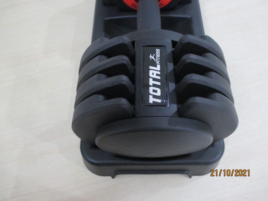 TOTAL GYM - New Alat Olahraga Fitness Gym Adjustable Dumbbell Total Fitness Berat 25 Kg Black - Image 4