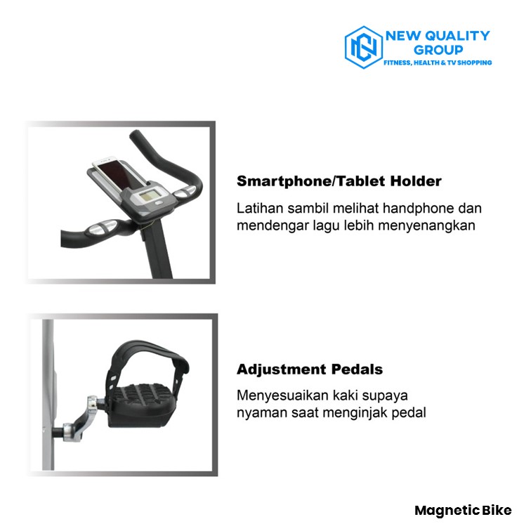 IREBORN - New Alat Olahraga Fitness Gym Sepeda Statis iReborn Paulo Magnetic Air Static Bike - Image 2