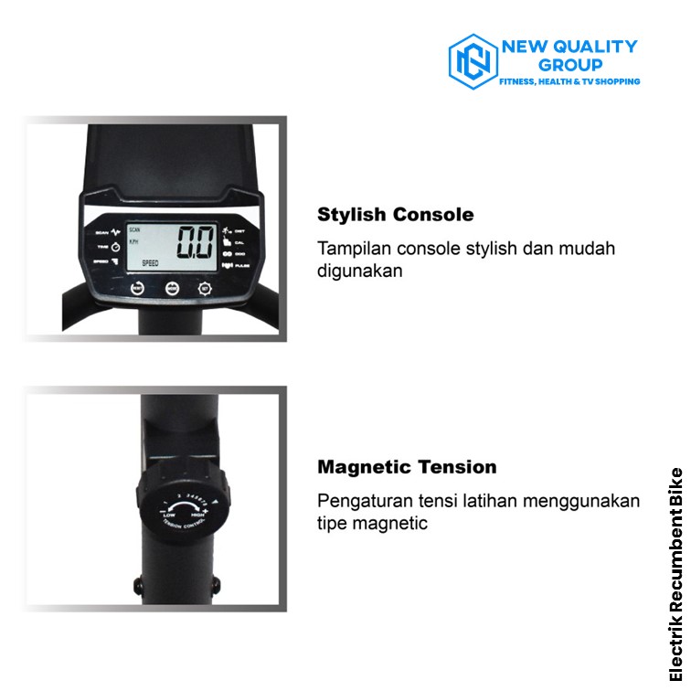 IREBORN - New Alat Olahraga Fitness Gym Sepeda Statis Elektrik IReborn Torva Recumbent Static Bike - Image 2