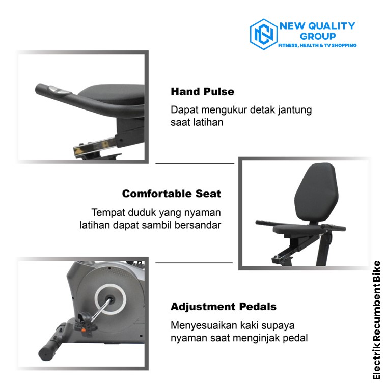 IREBORN - New Alat Olahraga Fitness Gym Sepeda Statis Elektrik IReborn Torva Recumbent Static Bike - Image 3