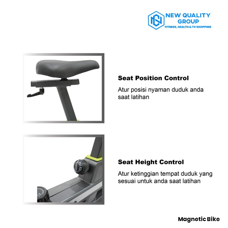 IREBORN - New Alat Olahraga Fitness Gym Sepeda Statis iReborn Paulo Magnetic Air Static Bike - Image 3