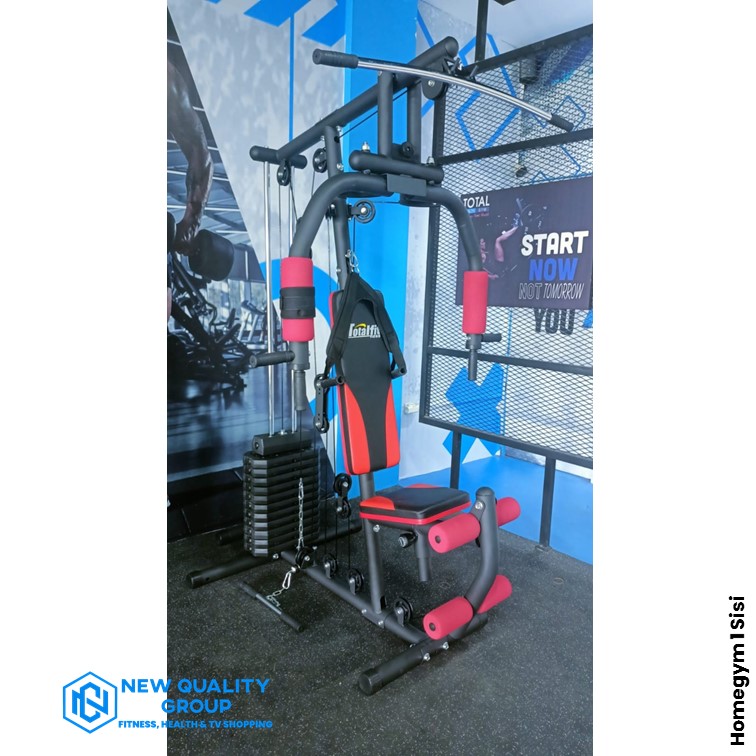 TOTAL GYM - New Alat Olahraga Gym Fitness Total Homegym 1 Sisi TL HG 001 Plus Beban 75 Kg - Image 4