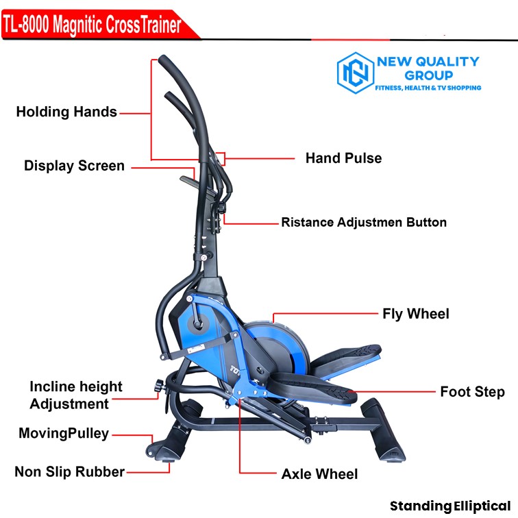 TOTAL GYM - New Alat Olahraga Fitness Gym Sepeda Elliptical Standing Static Bike Crosstrainer Magnetic Total TL 8000 - Image 5