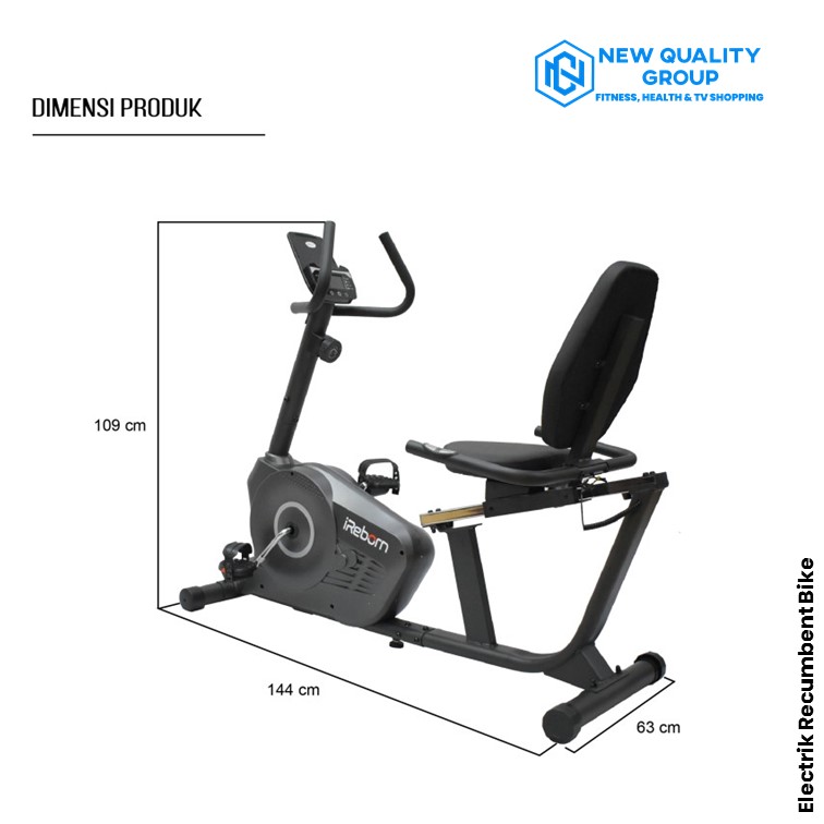 IREBORN - New Alat Olahraga Fitness Gym Sepeda Statis Elektrik IReborn Torva Recumbent Static Bike - Image 5