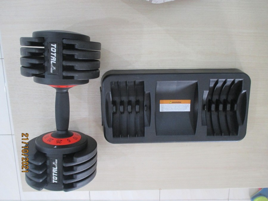 TOTAL GYM - New Alat Olahraga Fitness Gym Adjustable Dumbbell Total Fitness Berat 25 Kg Black - Image 7