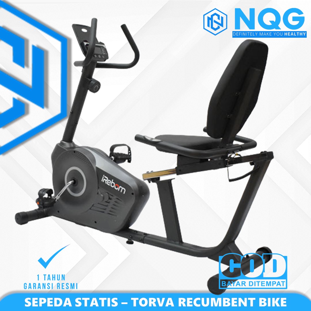 IREBORN - New Alat Olahraga Fitness Gym Sepeda Statis Elektrik IReborn Torva Recumbent Static Bike