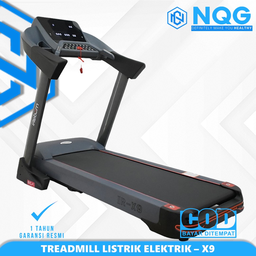 IREBORN - New Alat Olahraga Fitness Gym Treadmill Listrik Elektrik iReborn x9 Auto Incline