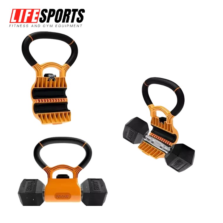 LIFESPORTS - New Alat Olahraga Fitness Gym Accessories Kettlebell Dumbell Grip Handle Adjustable Portable - Image 3
