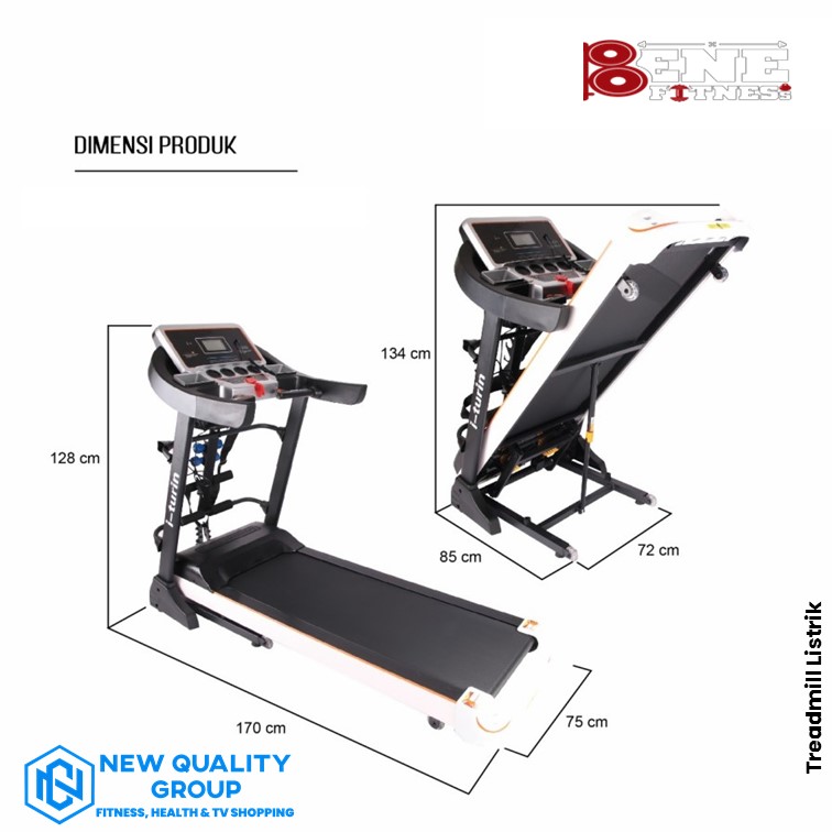 FC - New Alat Olahraga Gym Fitness Walking Pad Treadmill Listrik Elektrik FS Turin M5 Auto Incline - Image 4