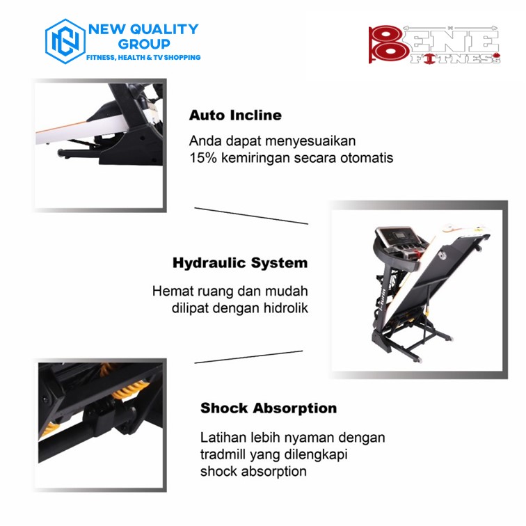 FC - New Alat Olahraga Gym Fitness Walking Pad Treadmill Listrik Elektrik FS Turin M5 Auto Incline - Image 5