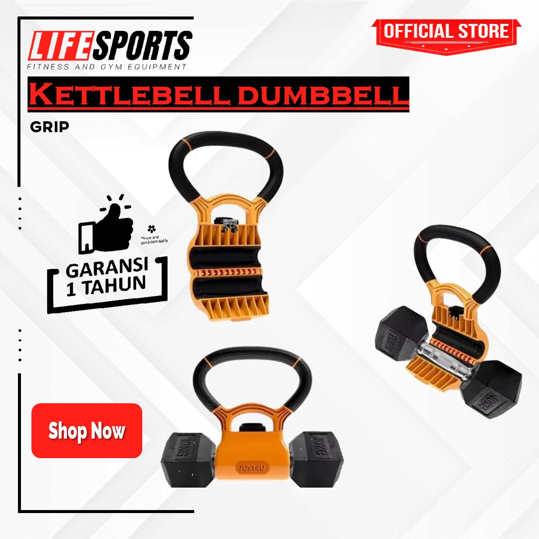 LIFESPORTS - New Alat Olahraga Fitness Gym Accessories Kettlebell Dumbell Grip Handle Adjustable Portable - Image 2