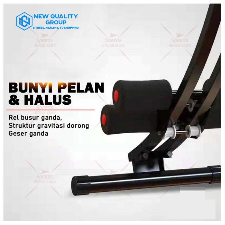 LIFESPORTS - New Alat Olahraga Fitness Gym Alat Latihan Perut Abdominal Coaster AB Coaster Speeds Pengecil Perut Original Lifesports - Image 3