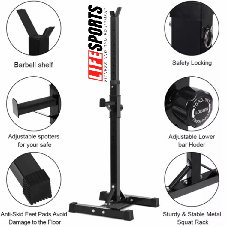 LIFESPORTS - New Alat Olahraga Fitness Gym Squat Rack Bench BM Original - Image 4
