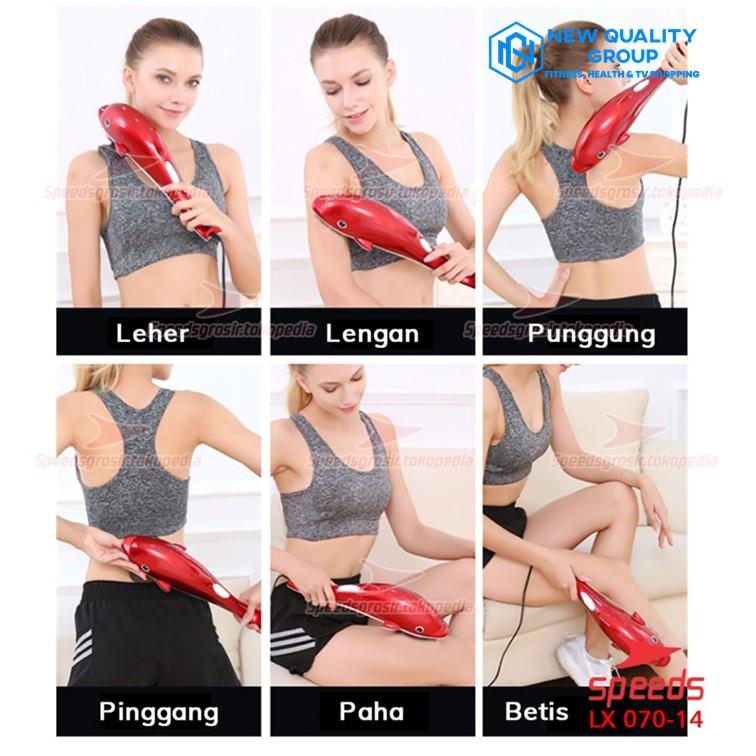 NQG - New Alat Olahraga Fitness Gym Alat Pijat Dolphin Massager Alat Pijat Infrared Massager 3in1 - Image 4