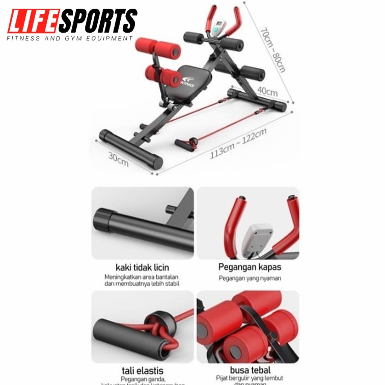 LIFESPORTS - New Alat Olahraga Fitness Gym Abdominal Coaster Ab Coaster Original Pengecil Perut - Image 7