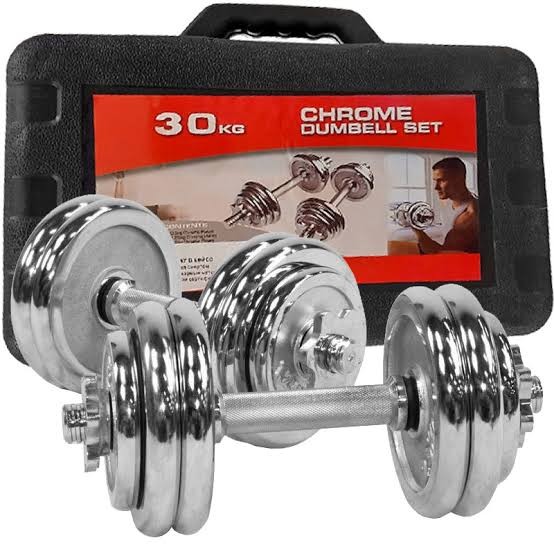 LIFESPORTS - New Alat Olahraga Fitness Sport Gym Barbel Dumbbell Dumbel Chrome Set 30 Kg Plus Rack Lifesports - Image 6