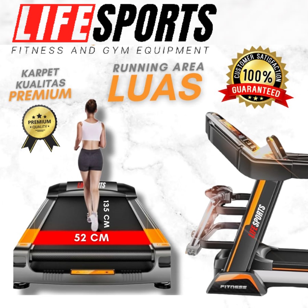 LIFESPORTS - New Alat Olahraga Fitness Sport Gym Smart Walking Pad Treadmill Listrik Elektrik Motorizhed Lifesports LS 126 DC Motor 3,5 HP Auto Incline - Image 4