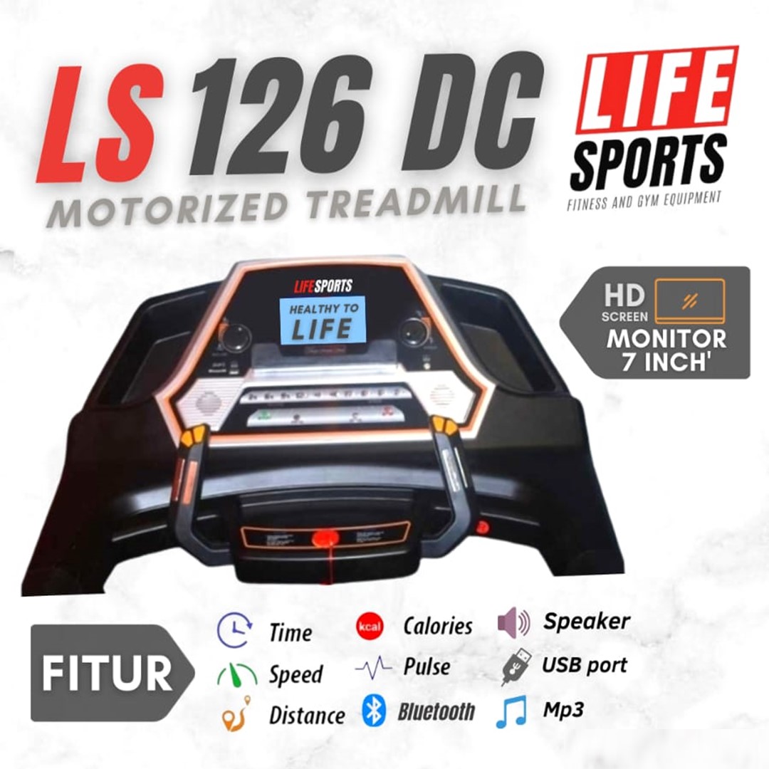 LIFESPORTS - New Alat Olahraga Fitness Sport Gym Smart Walking Pad Treadmill Listrik Elektrik Motorizhed Lifesports LS 126 DC Motor 3,5 HP Auto Incline - Image 5