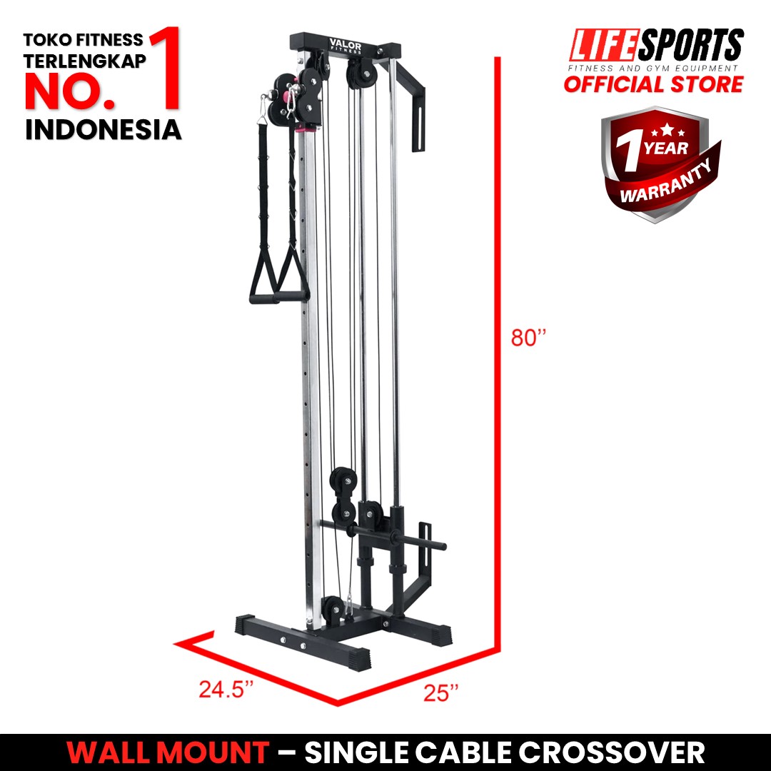 LIFESPORTS - New Alat Olahraga Fitness Sport Gym Wall Mount Single Cable Crossover Homegym Lifesports - Image 3
